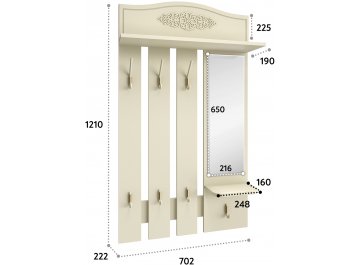 Настенная вешалка Ассоль плюс