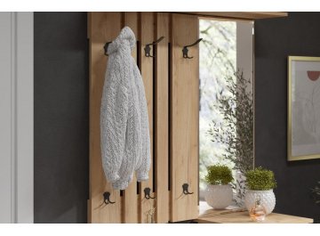 Вешалка настенная Эмилия ЭЛ-6 дуб крафт золотой