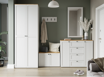 Вешалка настенная Мишель белый матовый