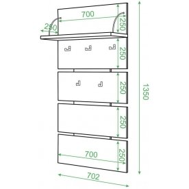 Настенная вешалка СТ-50