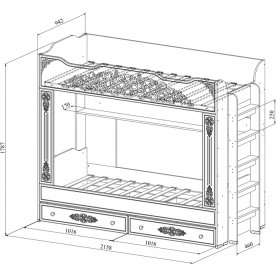 Двухъярусная кровать Ассоль плюс АС-25