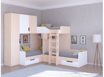 Двухъярусная кровать Трио/1