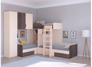 Двухъярусная кровать Трио/1