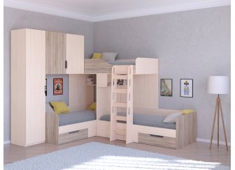 Двухъярусная кровать Трио/1