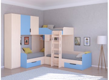 Двухъярусная кровать Трио/1