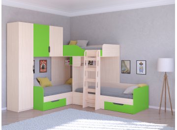 Двухъярусная кровать Трио/1