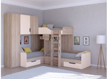 Двухъярусная кровать Трио/1