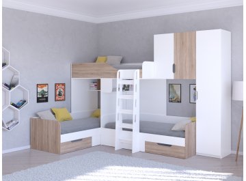 Двухъярусная кровать Трио/2