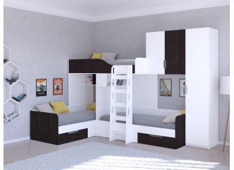 Двухъярусная кровать Трио/2