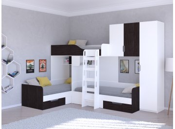 Двухъярусная кровать Трио/2
