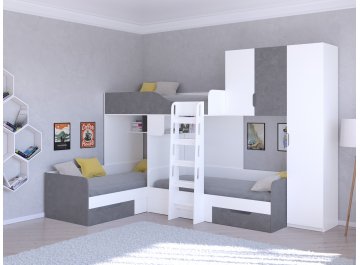 Двухъярусная кровать Трио/2