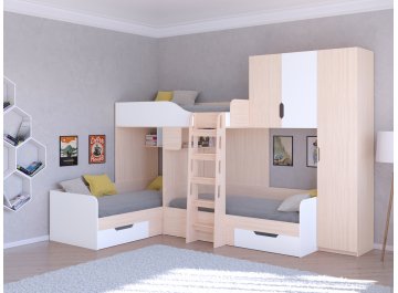 Двухъярусная кровать Трио/2