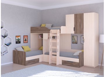 Двухъярусная кровать Трио/2