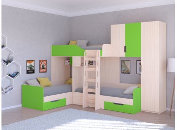 Двухъярусная кровать Трио/2