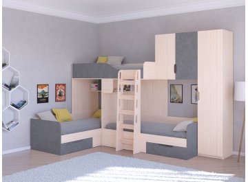 Двухъярусная кровать Трио/2
