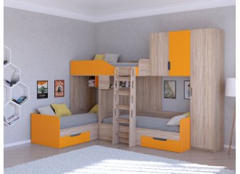 Двухъярусная кровать Трио/2