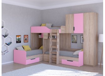 Двухъярусная кровать Трио/2