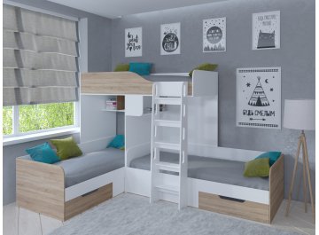 Двухъярусная кровать Трио