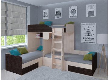 Двухъярусная кровать Трио