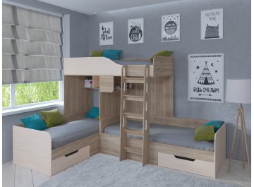 Двухъярусная кровать Трио