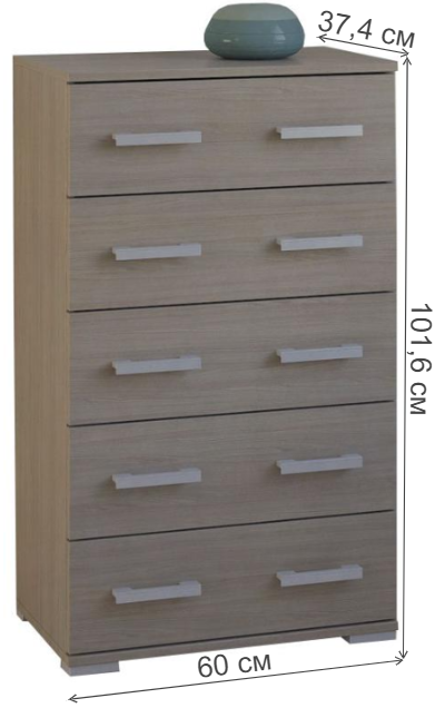 Комод Вента-96 ясень светлый