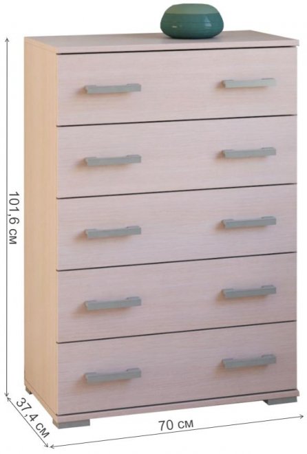 Комод Вента-97 молочный дуб