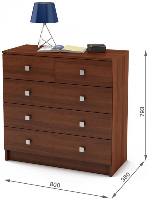 Комод Бостон-10 итальянский орех
