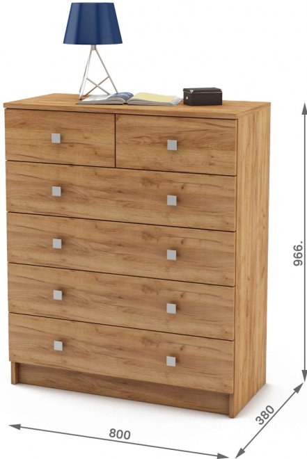 Комод Бостон-11 дуб золотистый