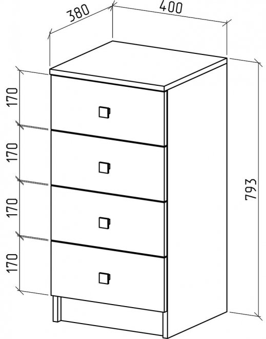 Комод Бостон-2 белый