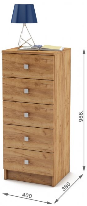 Комод Бостон-3 дуб золотистый