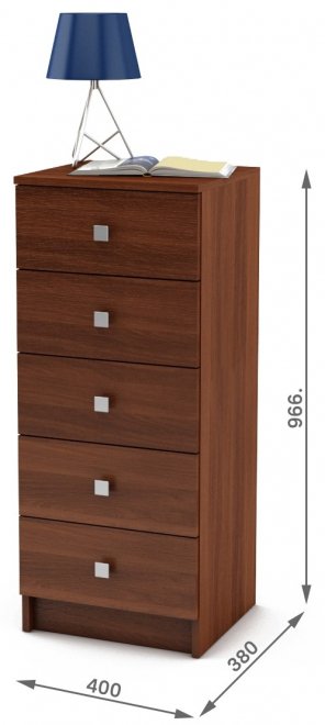 Комод Бостон-3 итальянский орех