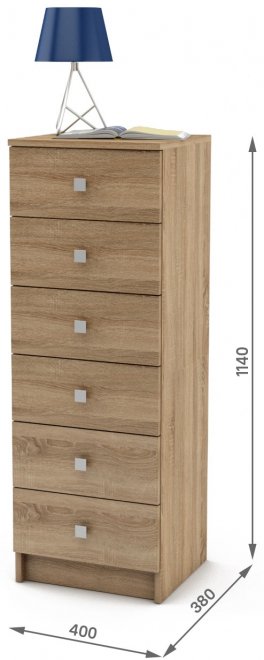 Комод Бостон-4 дуб сонома