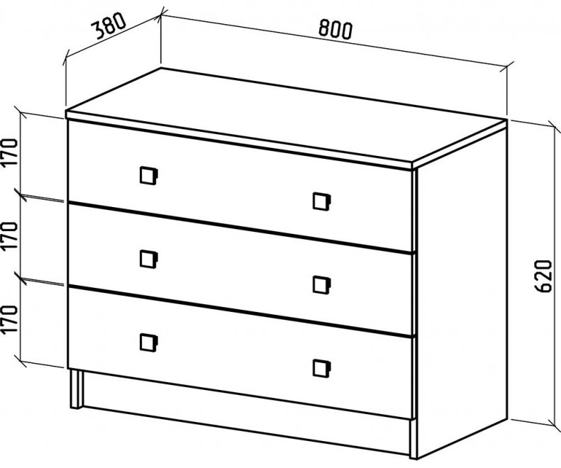 Комод Бостон-5 белый