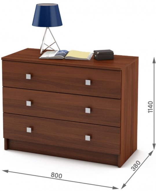 Комод Бостон-5 итальянский орех