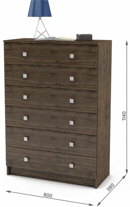 Комод Бостон-8 дуб апрель темный