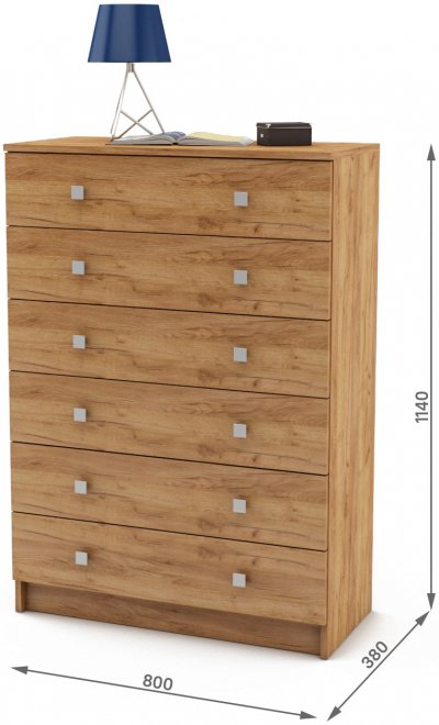 Комод Бостон-8 дуб золотистый