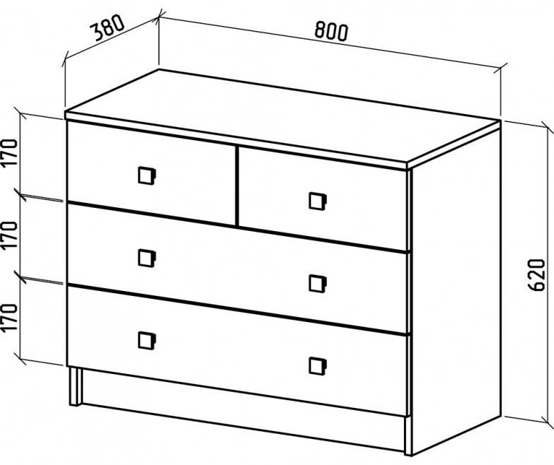 Комод Бостон-9 дуб молочный