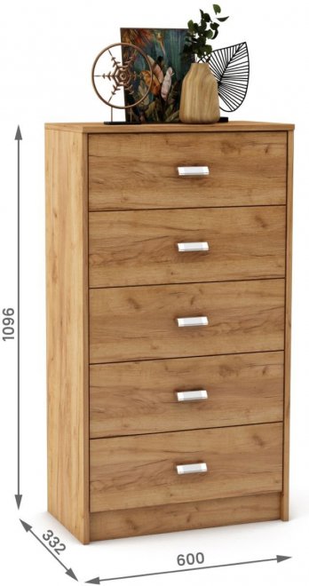 Комод Имидж-605 дуб золотистый