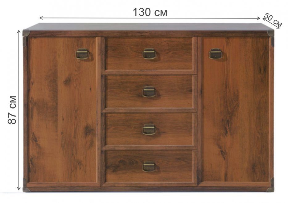 Комод Индиана JKOM 2d4s дуб саттер