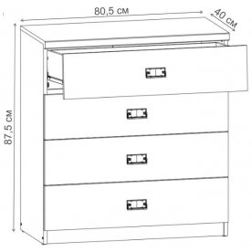 Комод Малькольм KOM 4S 80