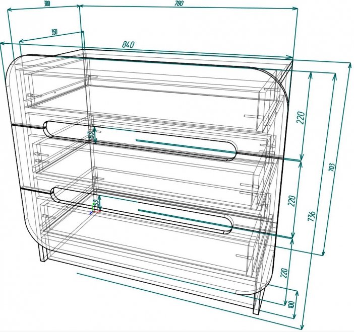 Комод Мебелеф - 40 венге / желтый глянец