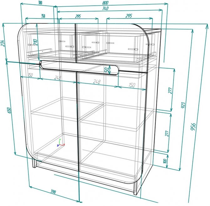 Комод Мебелеф - 43 белый / капучино глянец