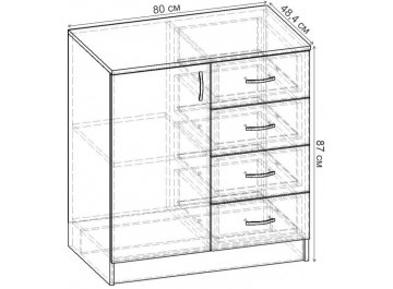 Комод Уют-2.12 К.064.800-01