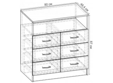 Комод Уют-2.8 К.060.800-01