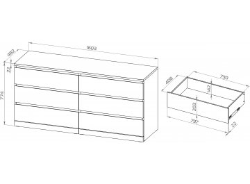 Комод Варма Прайм 6Д