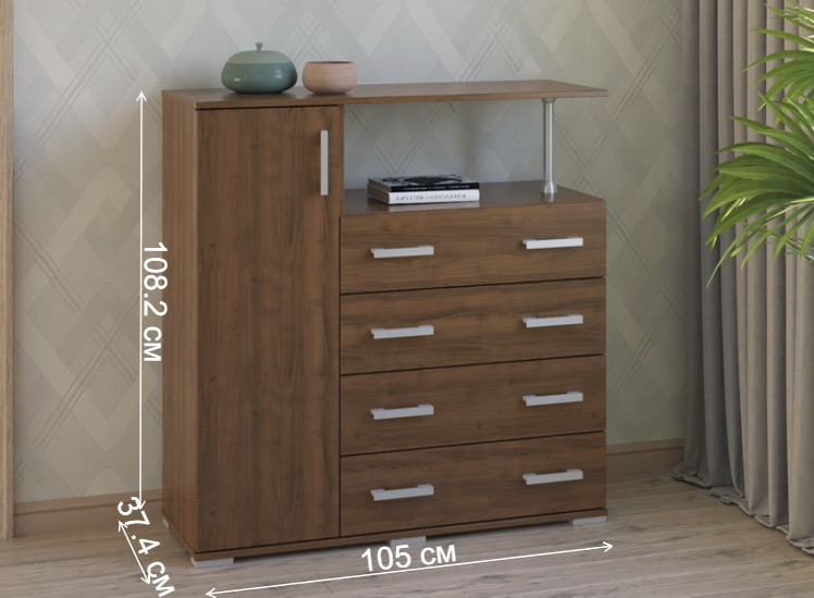 Комод Вента-10 орех левый