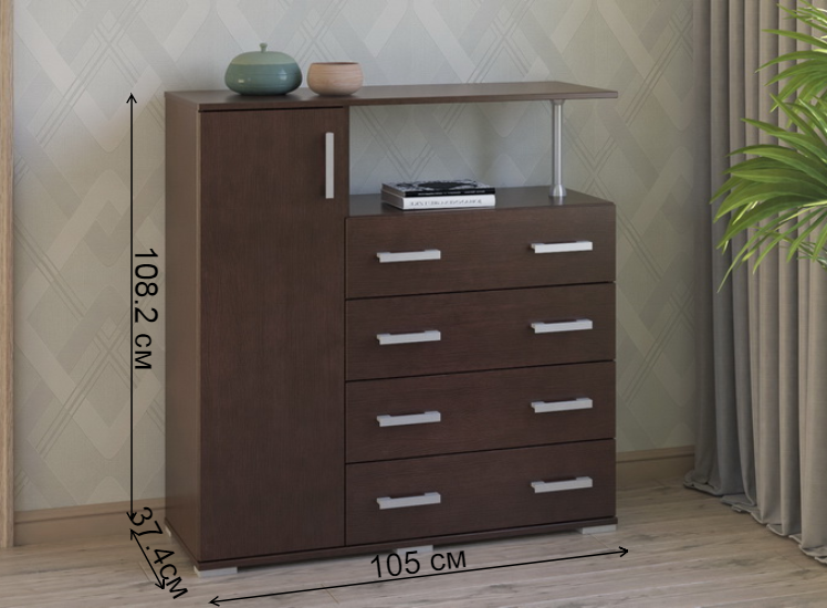 Комод Вента-10 венге левый