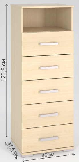 Комод Вента-76 дуб молочный