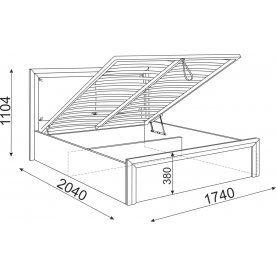 Двуспальная кровать Глэдис М32
