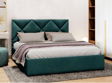 Двуспальная кровать Афродита-6 бирюзовый велюр bingo atlantic